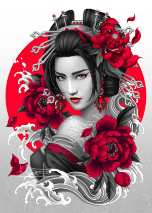 Japanese Geisha Wall Art Canvas