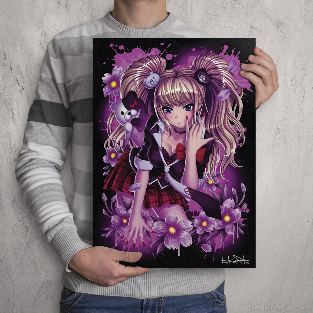 Junko Enoshima Danganronpa Art Print - A3 - Ben Krefta.com