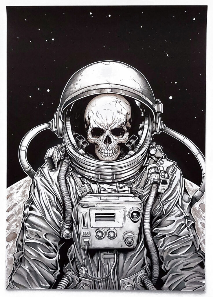 Astronaut 6x9 outlet original drawing